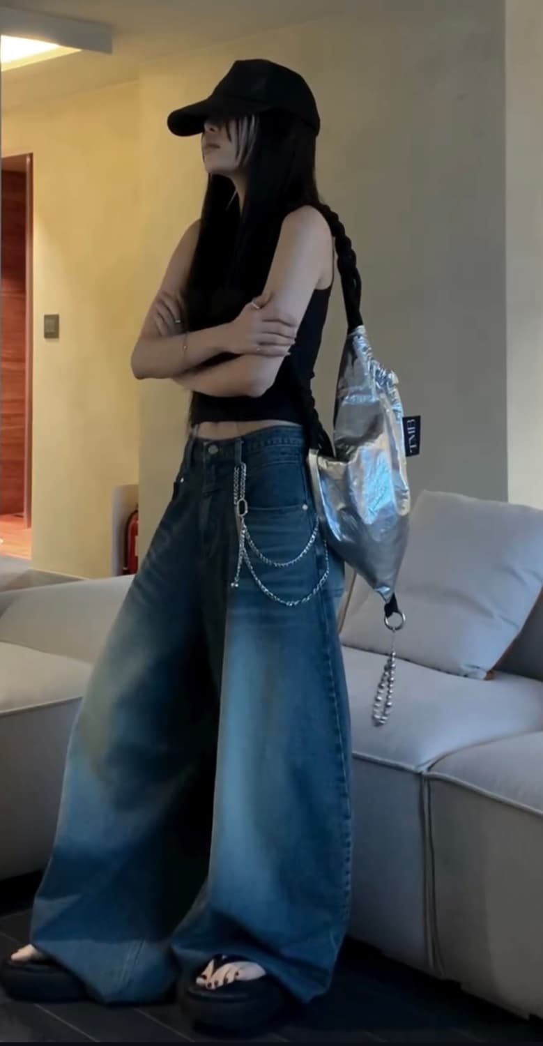 트리밍버드 Front Yoke Denim Pants-블랙 상품이미지4