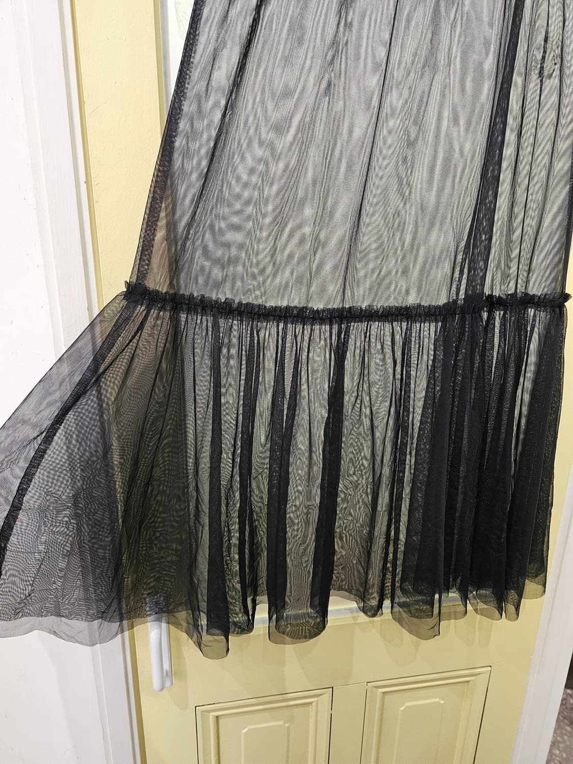 블랙 Tiered 시스루 튤 스커트 상품이미지4