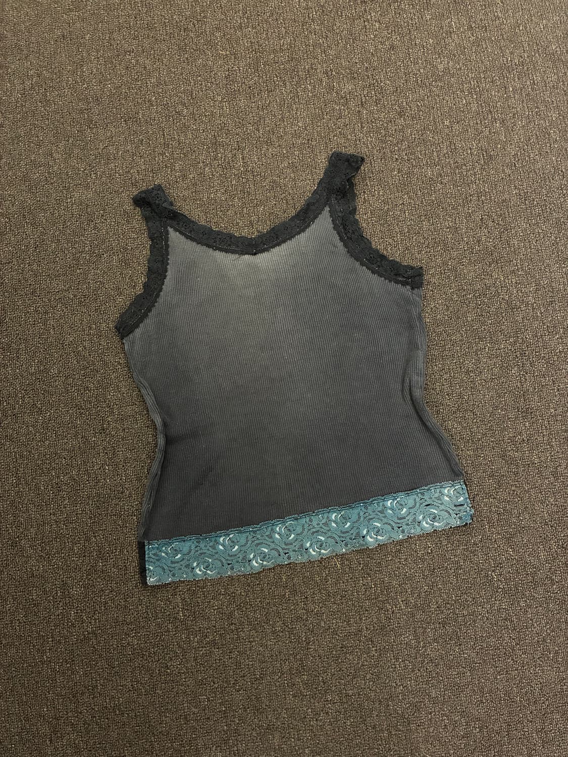 OS)Japanese vintage 여성 컬러 레이스 디테일 나시(이염) 상품이미지4