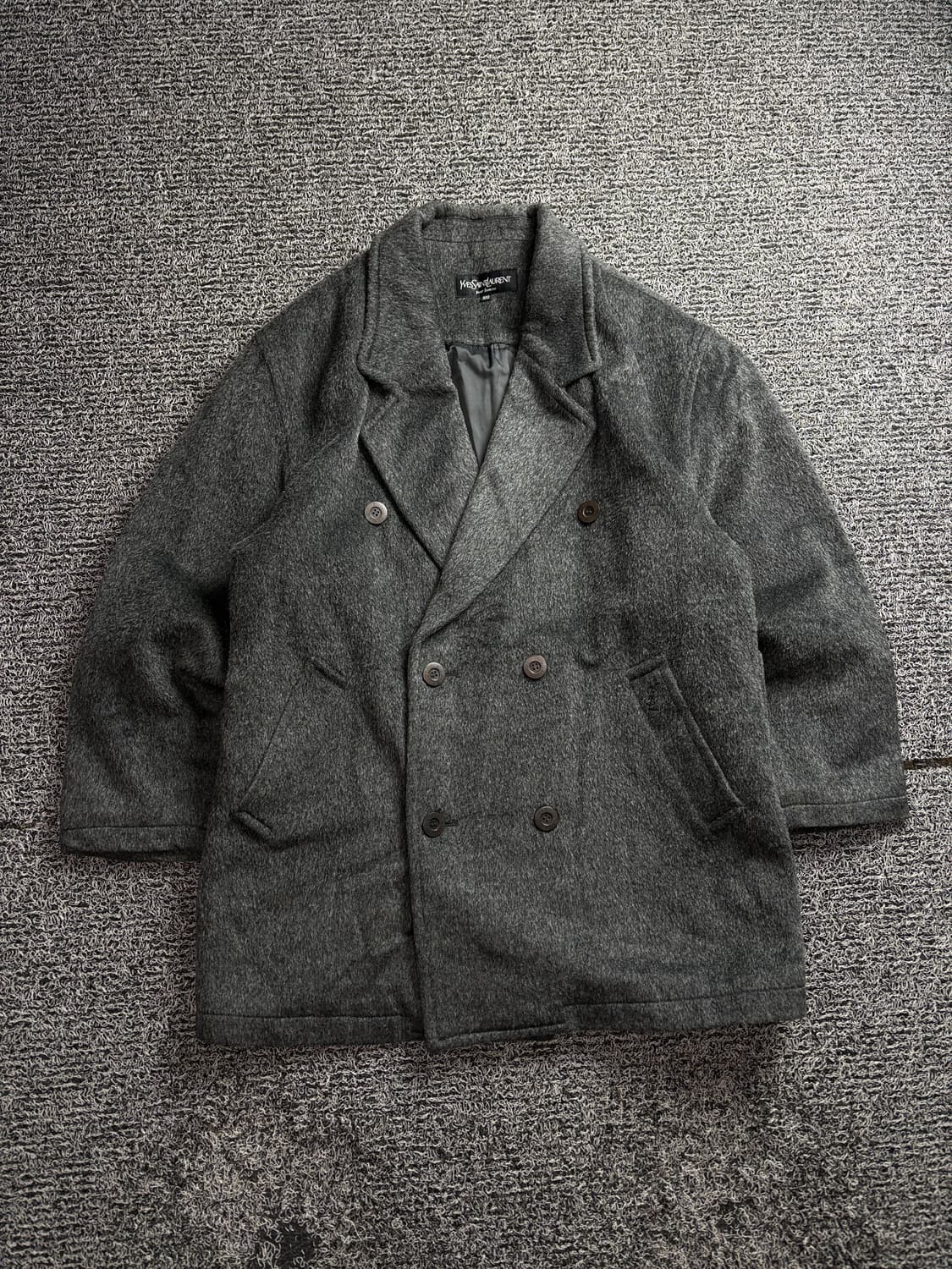 90s YSL 입생로랑 아카이브 모헤어 더블 코트 2856 상품이미지2
