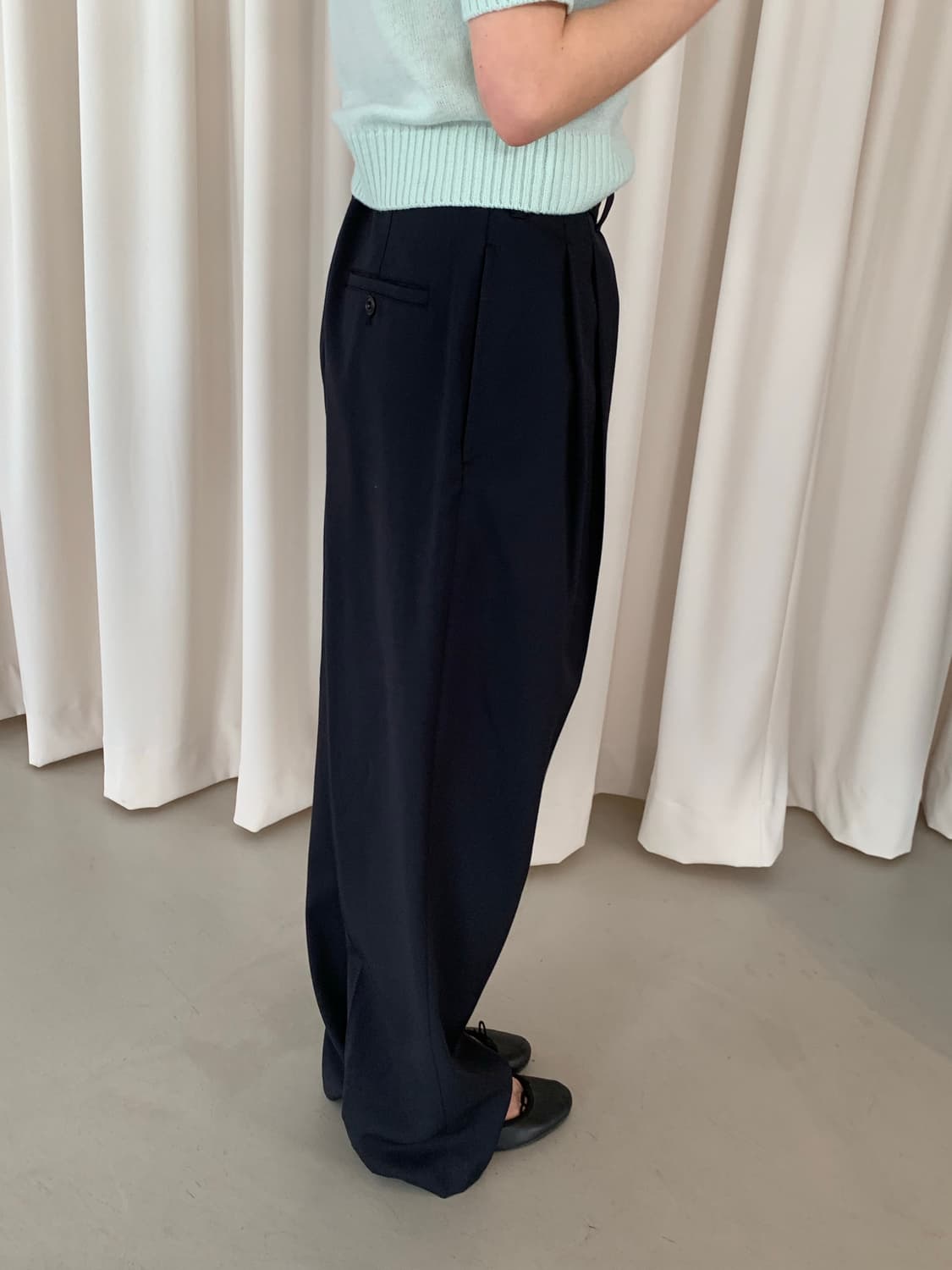 "Lemaire" two-tuck wide Slacks 상품이미지3