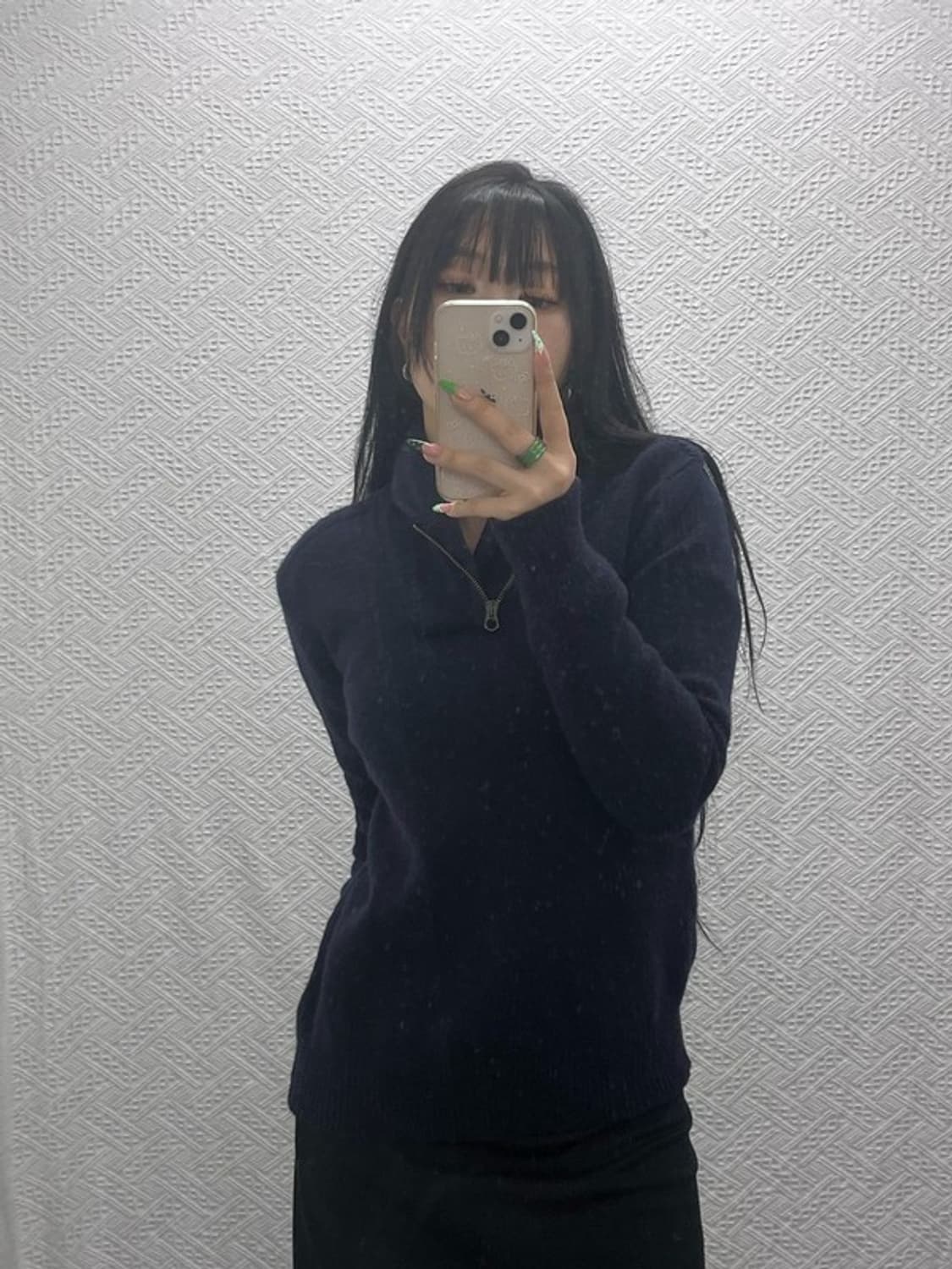 폴로 랄프로렌 모던시크 숄카라 사이드지퍼 울 니트 M C08887 상품이미지1