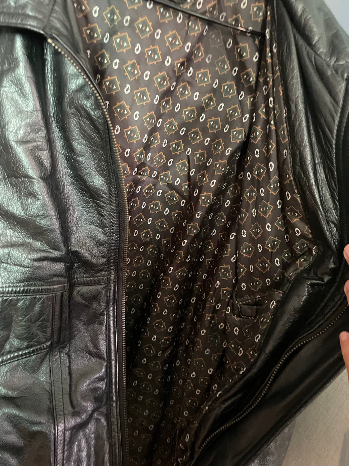 봄버 양가죽 레더자켓 상품이미지5