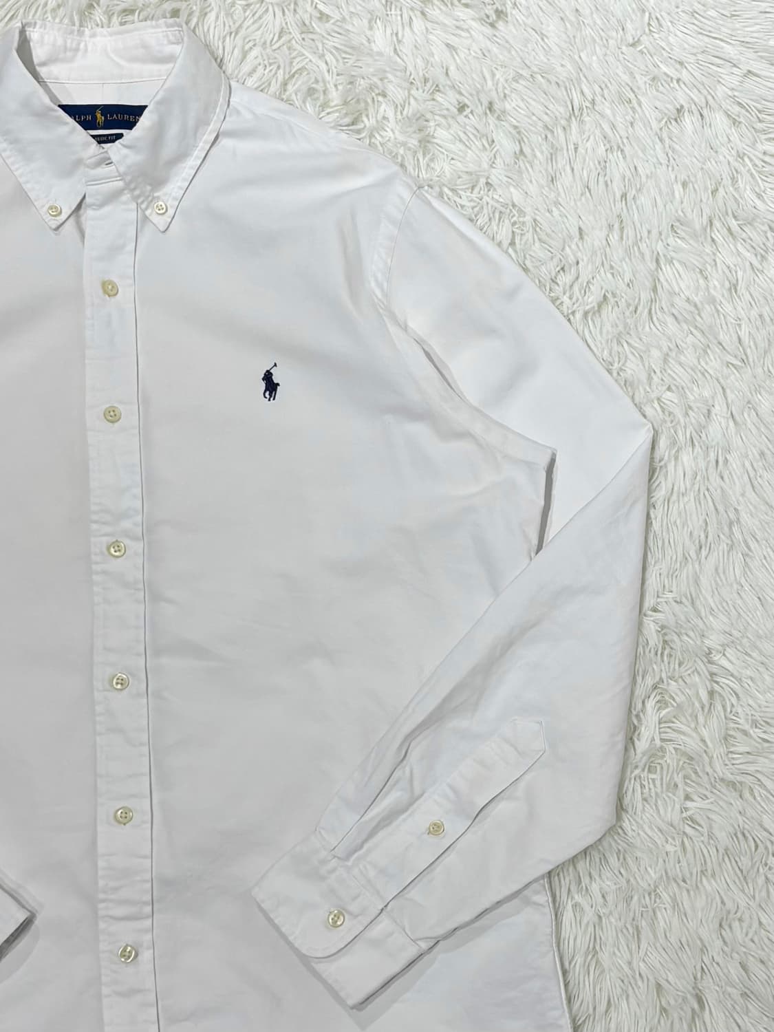 폴로랄프로렌 qr 네이비포니 화이트 셔츠 상품이미지5