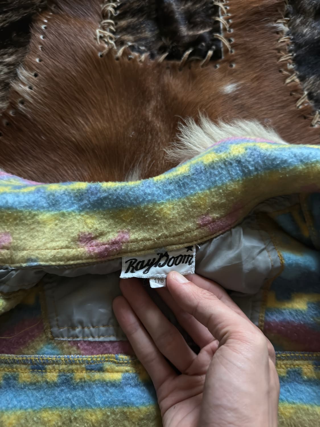 vtg Aztec Ethnic fleece shirt 상품이미지10