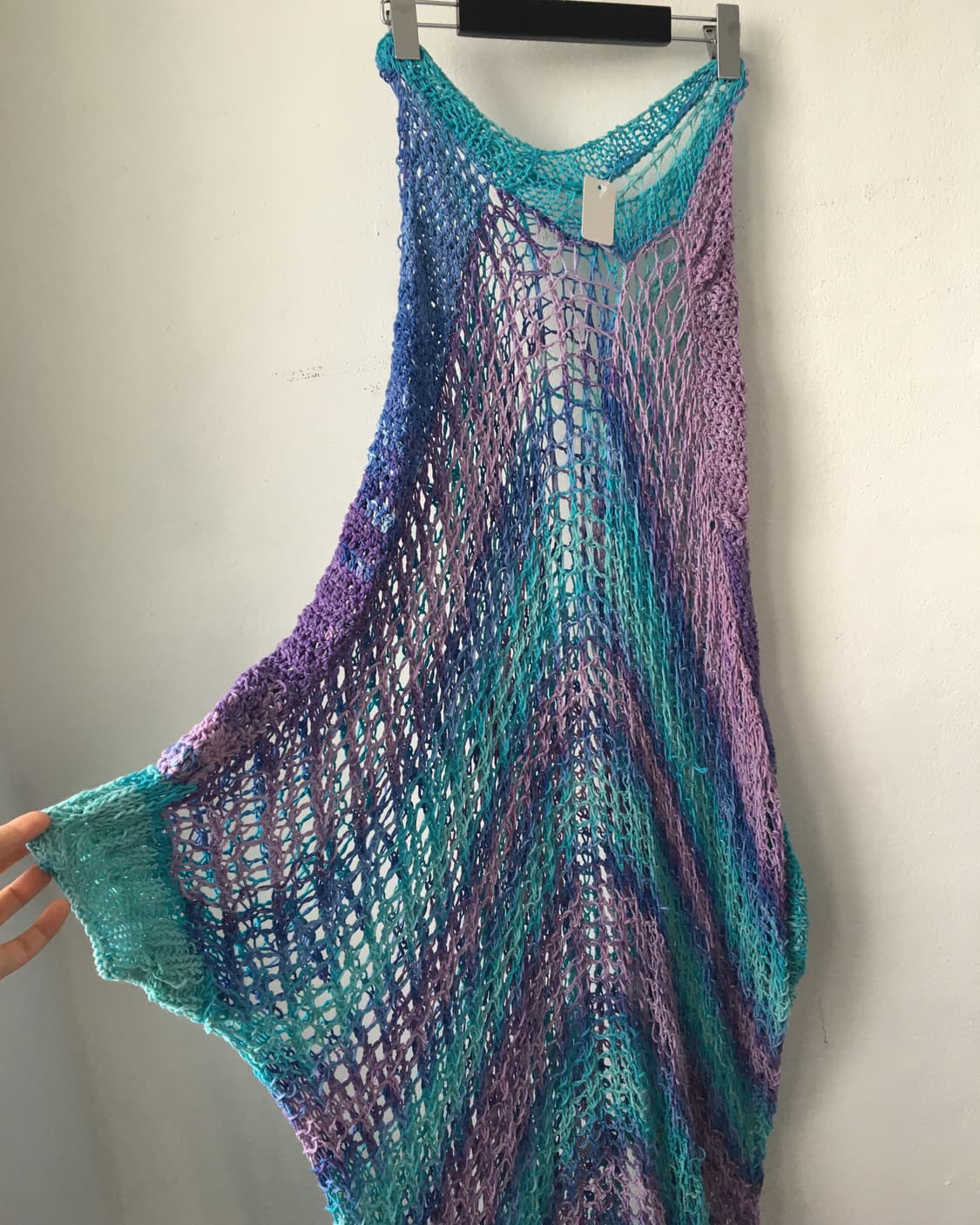 Stripe color point net loose fit onepiec 상품이미지3