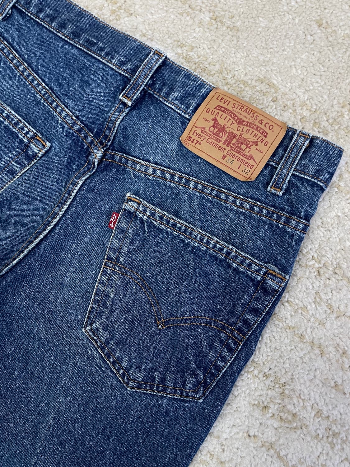 [34x32] 90s 리바이스 517 부츠컷 중청 워싱 진 데님  상품이미지2