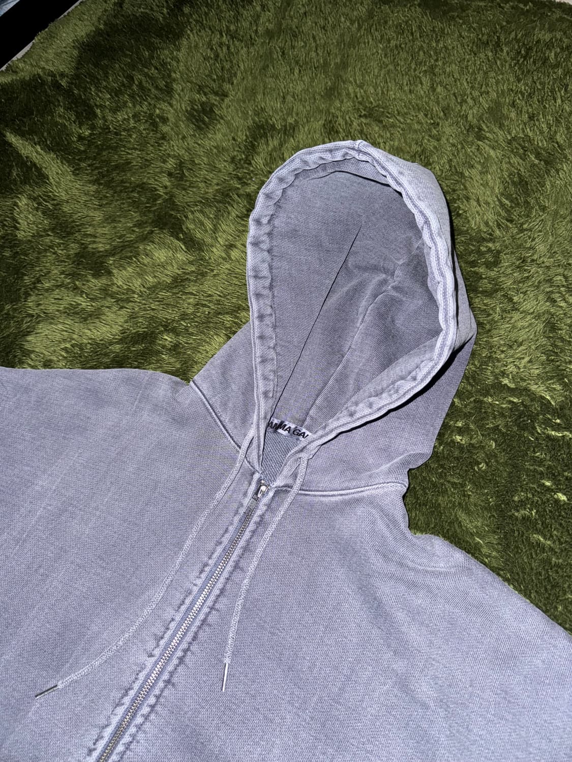 [XL] 감마 갤러리 울트라 헤비 피그먼트 다잉 후드 집업 인디고 블루 상품이미지2