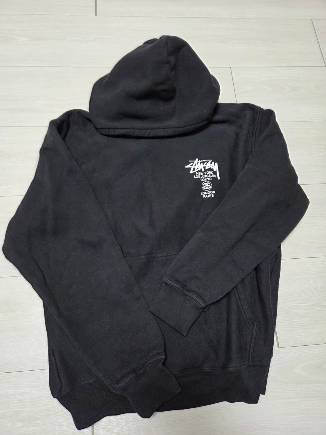 스투시 월드투어 후드 블랙 상품이미지2
