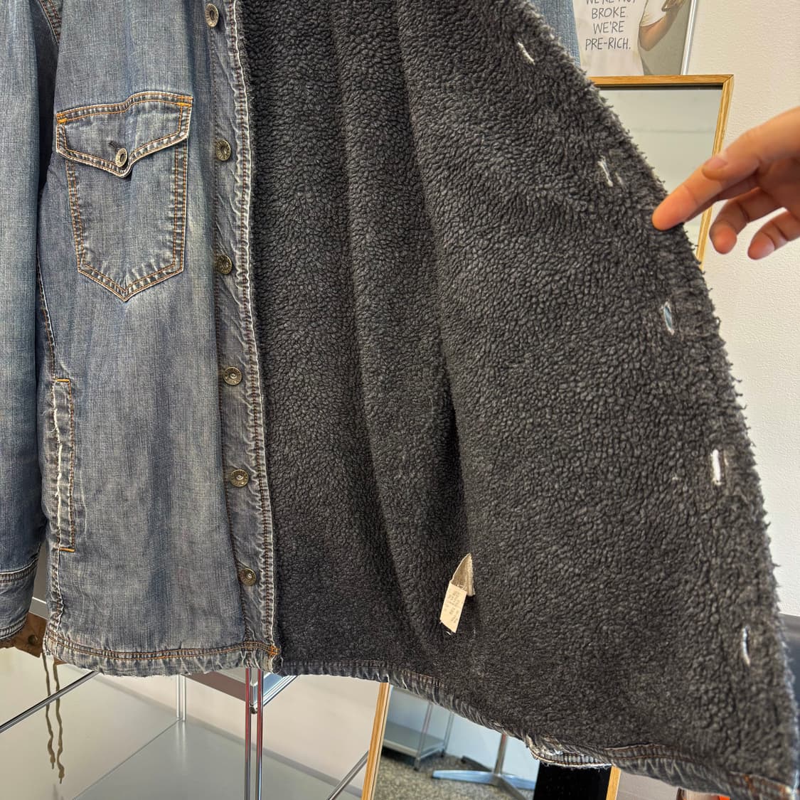리바이스 워싱 쉐르파 데님 자켓 (L)   상품이미지7