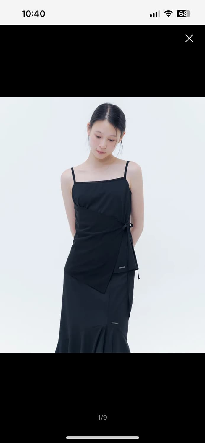 미세키서울 Sheer mod wrap sleeveless BLACK  상품이미지2