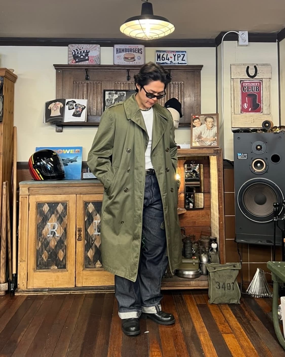 미군 오리지널 장교 트렌치 코트(Officer Coat) L-R Size 상품이미지3