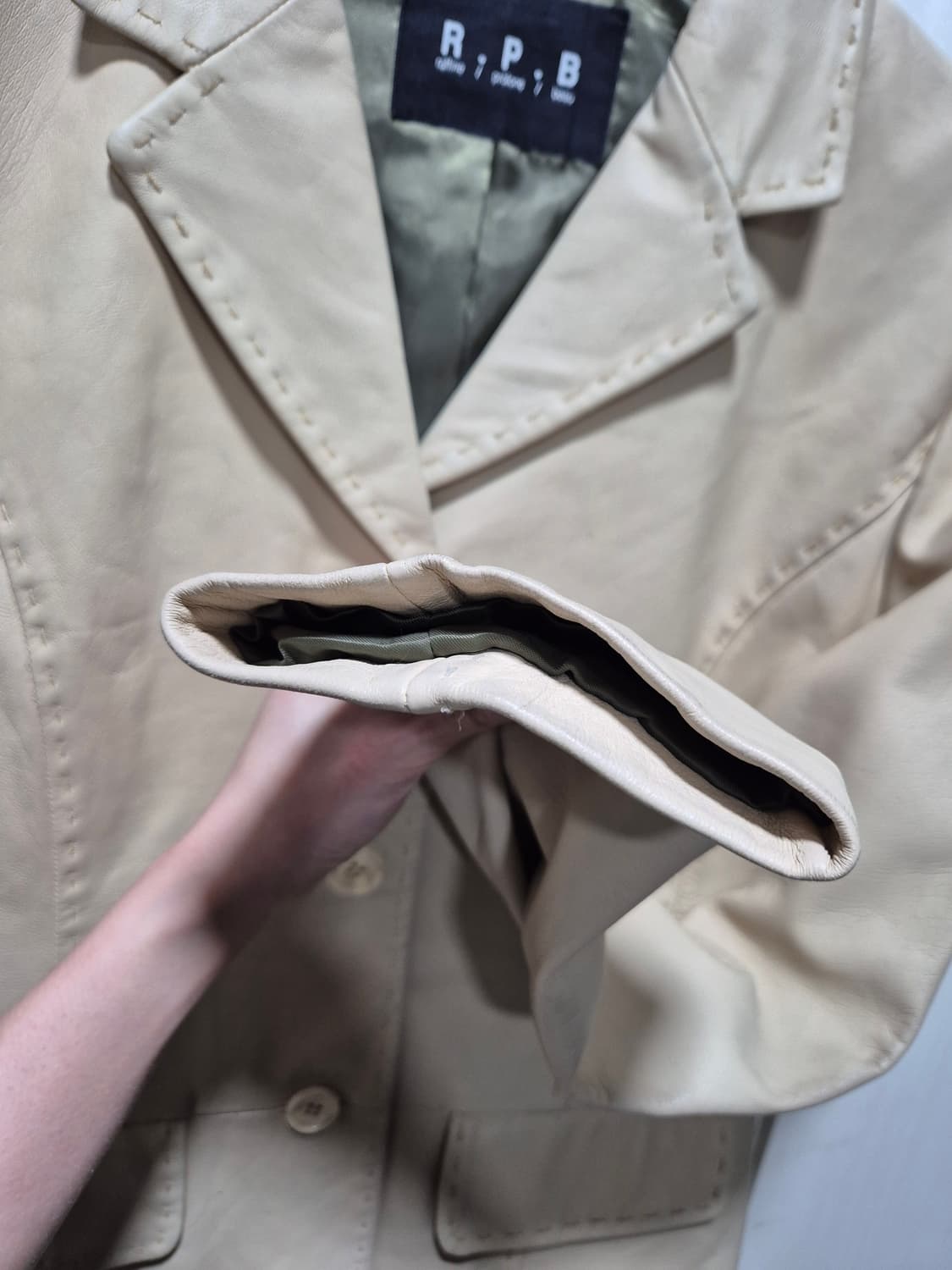 R.P.B 베이지 양가죽 자켓 상품이미지5