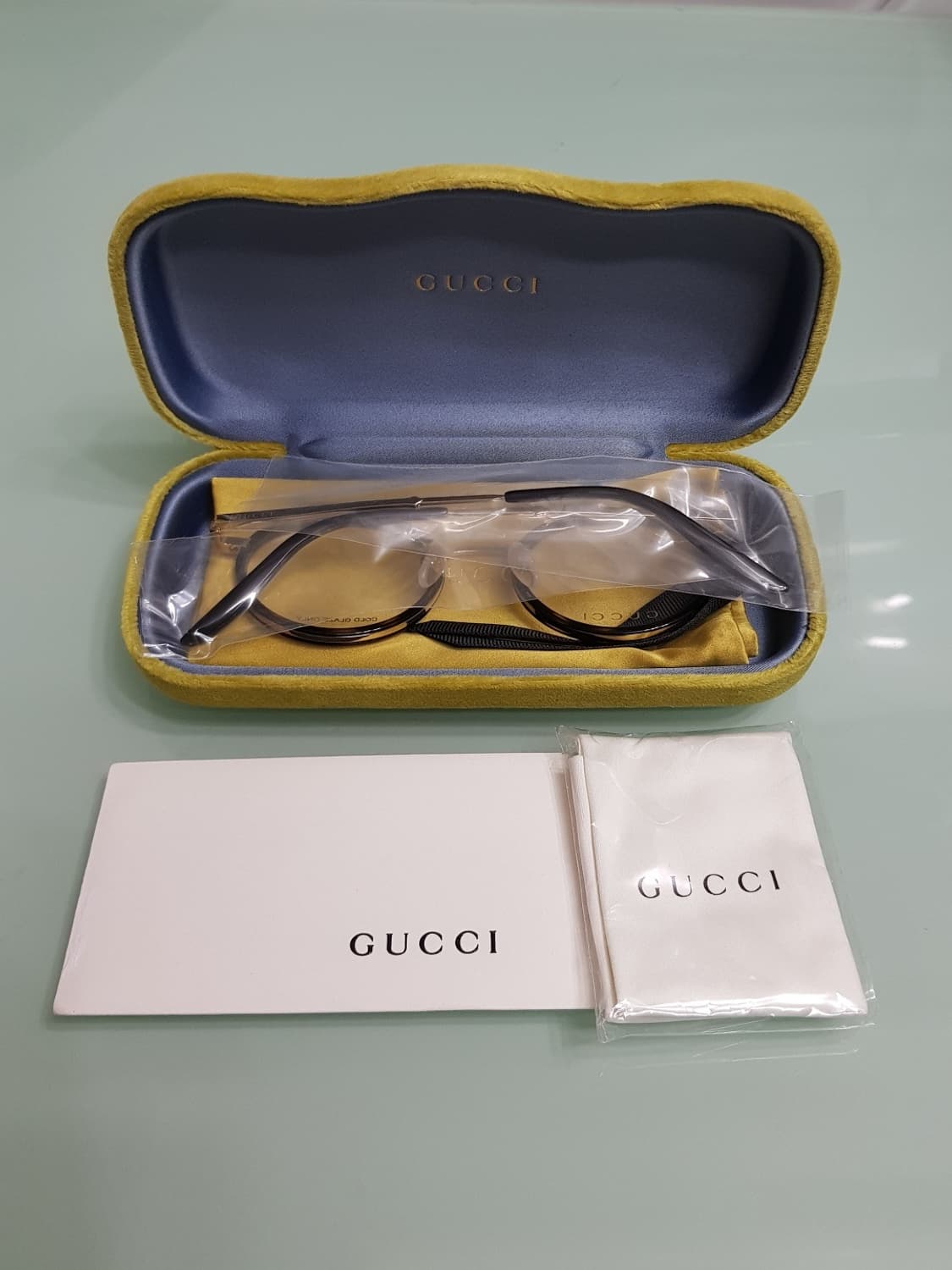 새상품 풀구성)구찌 솔텍스 라운드안경테 레오파드 상품이미지8