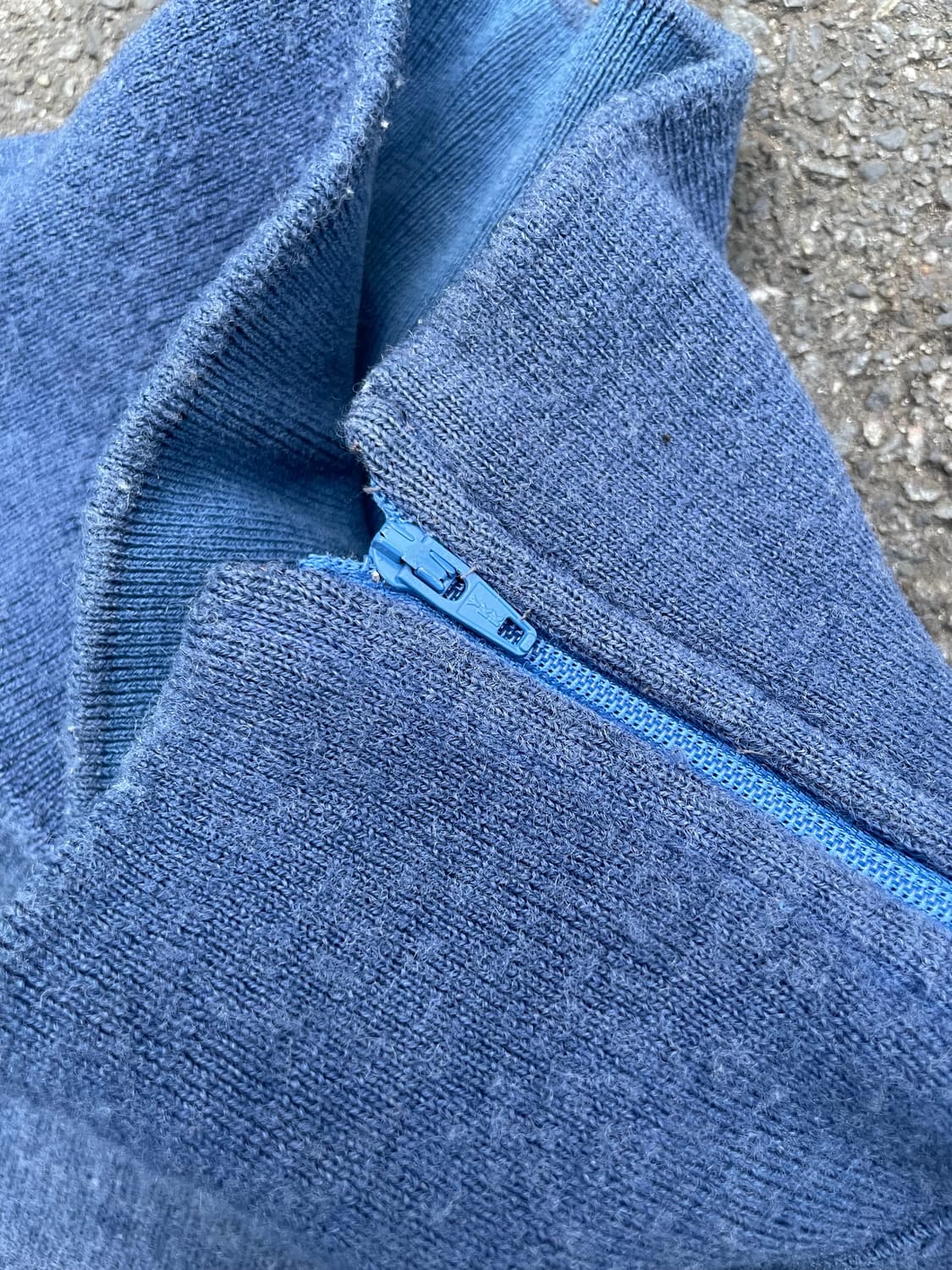 80s 89S/S 스톤아일랜드 지퍼 모크넥 울 스웻셔츠 상품이미지4