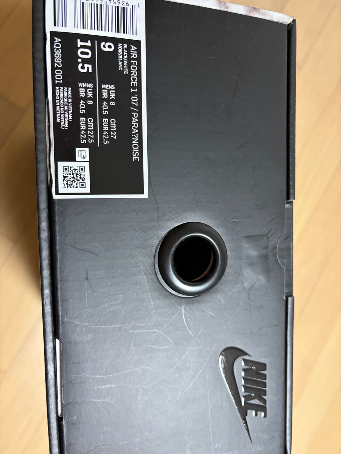 [270]나이키x피스마이너스원 에어포스 og 검흰 급처(gd 피마원포스) 상품이미지9