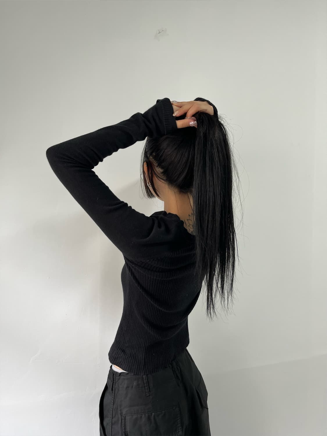 아르마니 익스체인지 슬림핏 골지 집업 상품이미지8