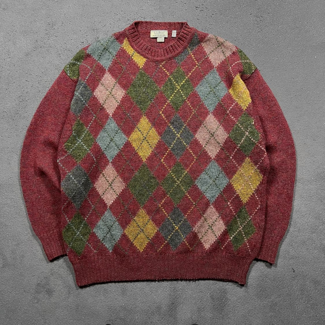 L.L. Bean 엘엘빈 아가일패턴 울 니트 상품이미지2