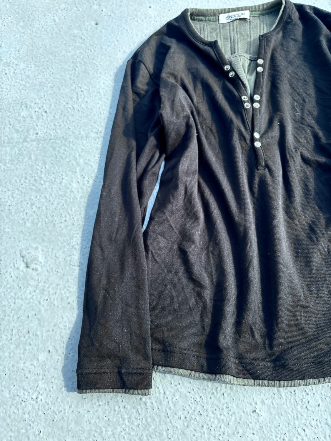 “Vintage”Minimal Design Khaki Layered Mu 상품이미지3