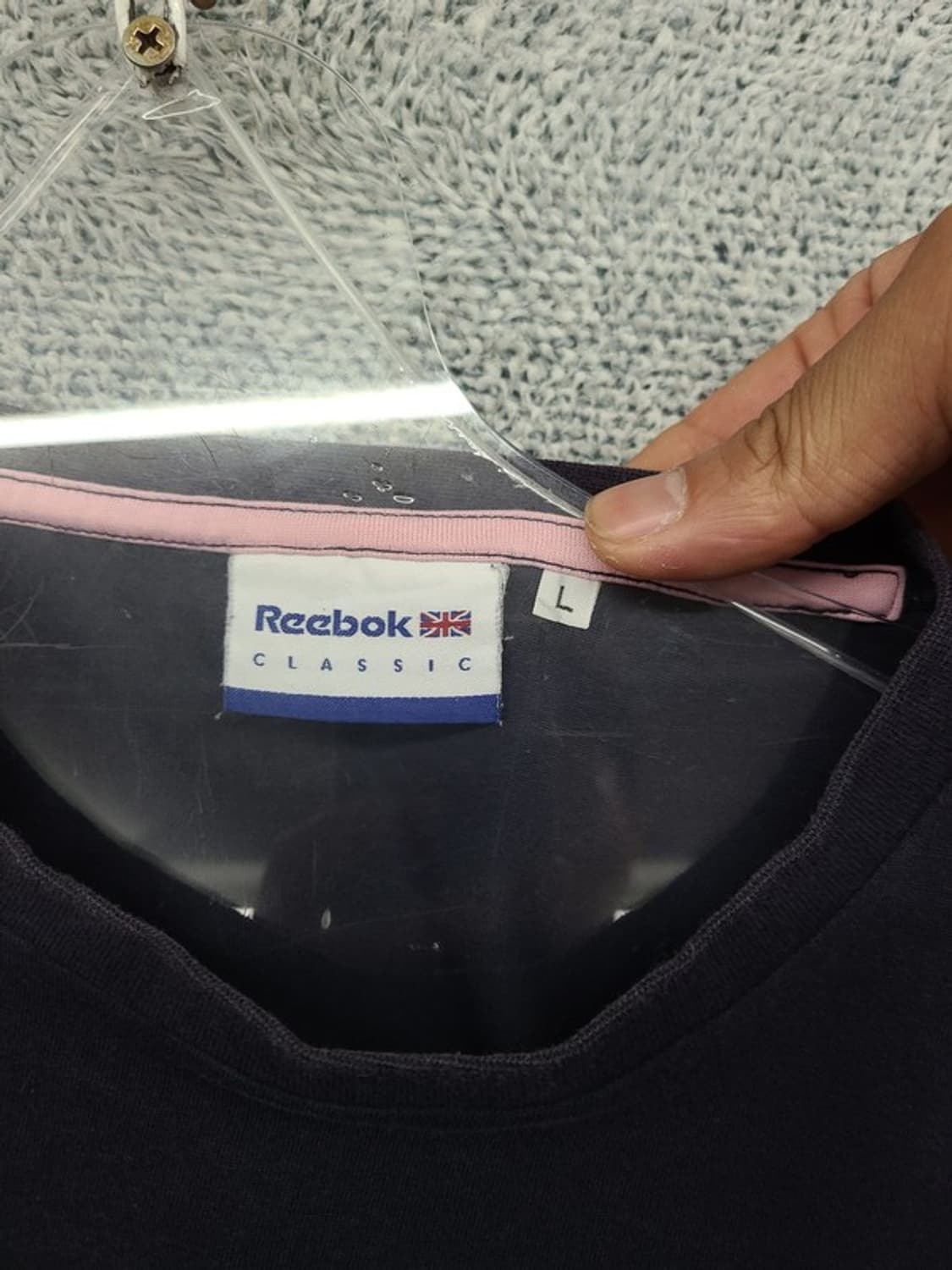 리복 Y2K 로고 프린팅 블랙 반팔티 L 상품이미지8