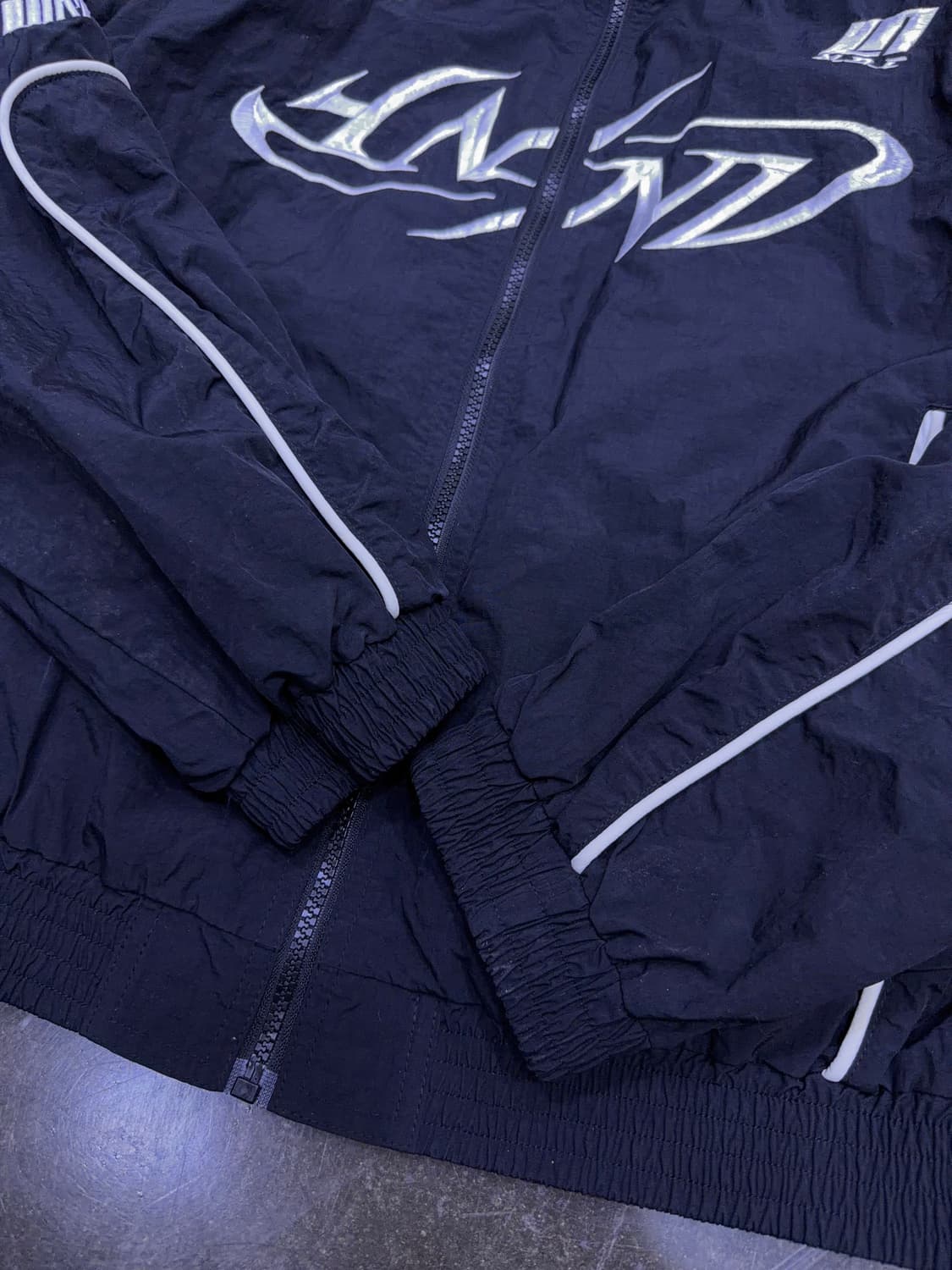 낫포너드 나일론 레이싱 자켓 블랙 M 상품이미지7