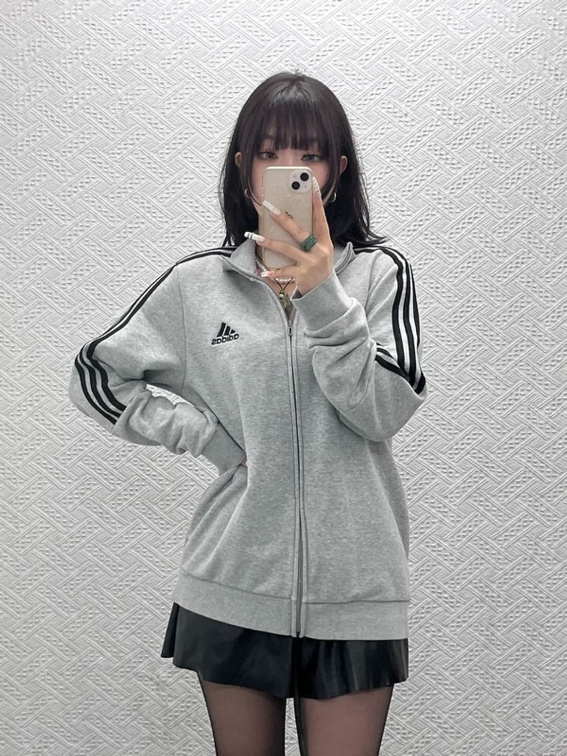 아디다스 빈티지 희귀 3S 에센셜 스웻 져지 집업 2XL C10976 상품이미지2