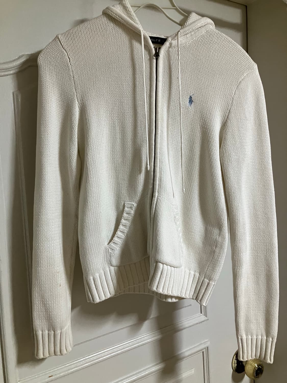 랄프로렌 화이트 니트 후드집업 상품이미지1