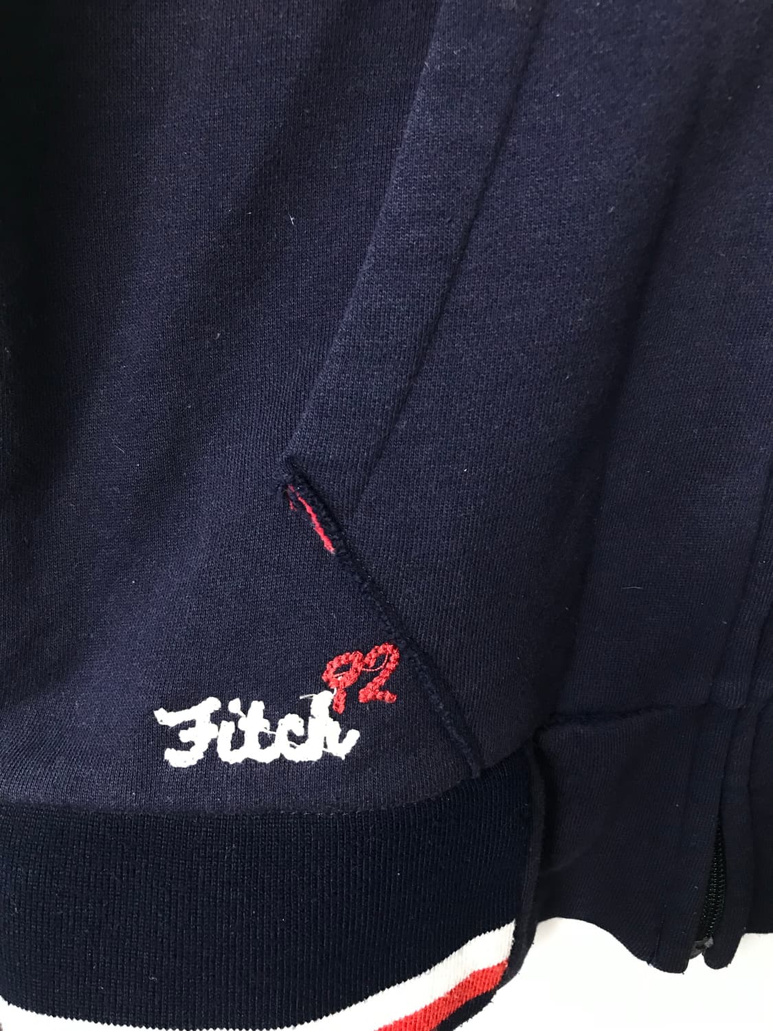 아베크롬비 y2k 와투케 네이비 코튼 져지 상품이미지4