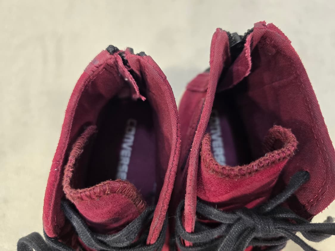 컨버스 백지퍼 하이탑 스웨이드 버건디 260 상품이미지6