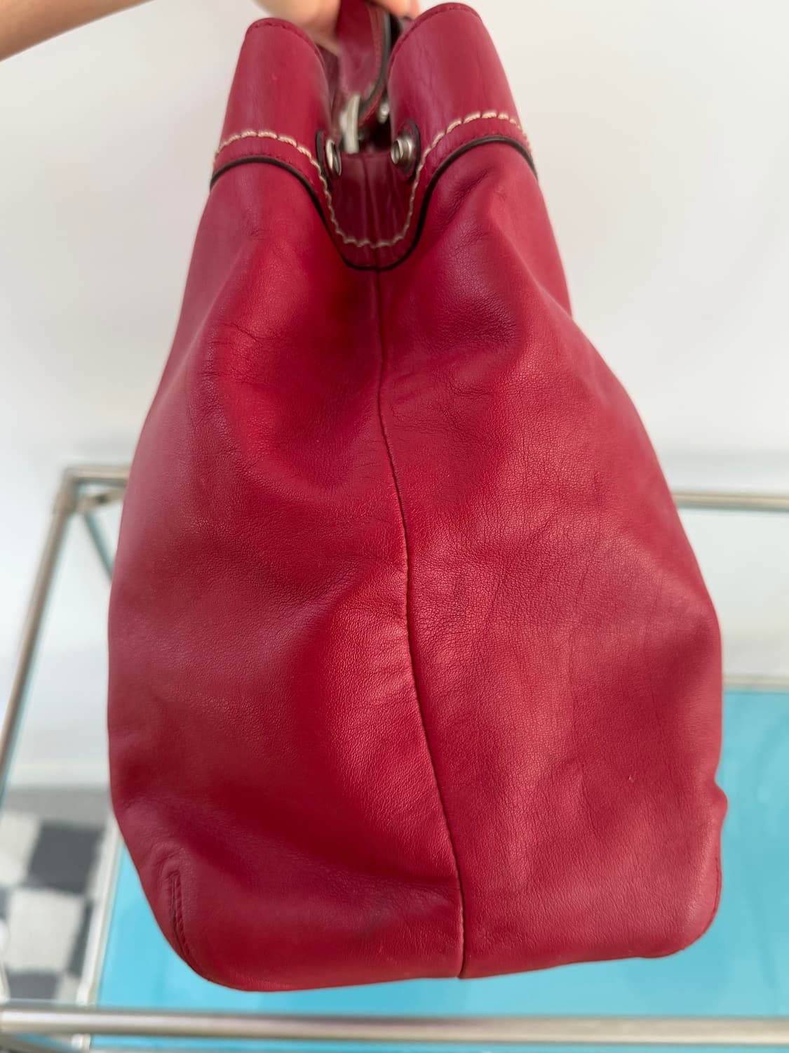 90’s Coach red shoulder bag 상품이미지6