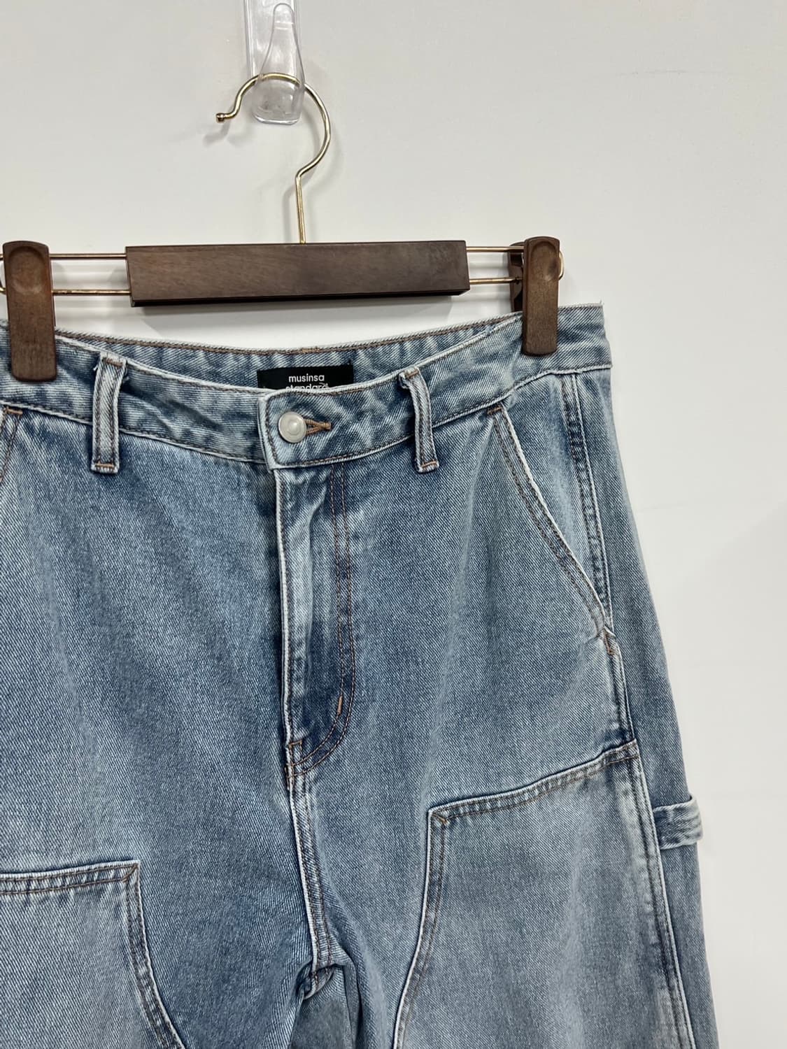 무신사 스탠다드 더블니 카펜터 데님 팬츠  상품이미지2