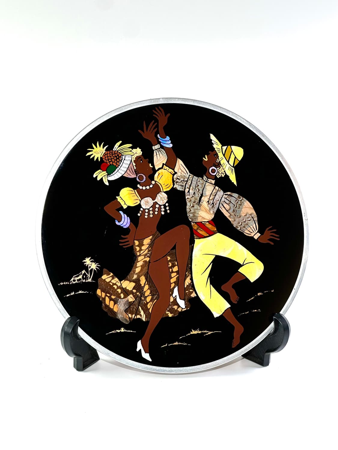 브라질 빈티지 삼바 커플 버터플라이윙 모자이크 아트 액자 상품이미지1