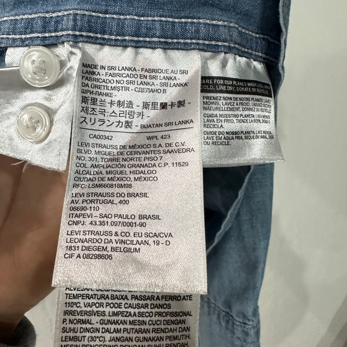리바이스 데님 청남방 L 상품이미지5