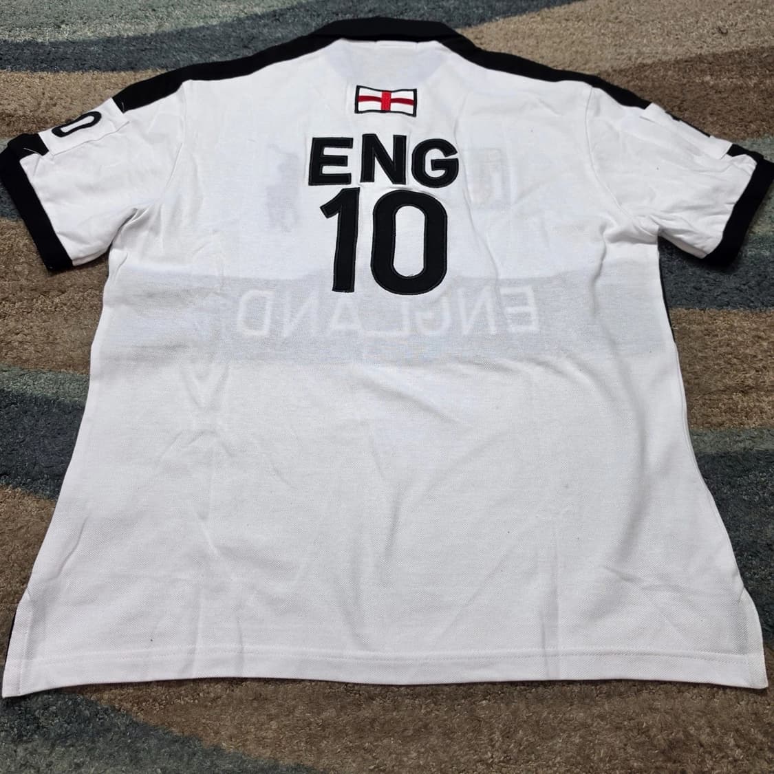 폴로 랄프로렌 잉글랜드 매치포니 멀티그래픽 카라티 화이트블랙 상품이미지3