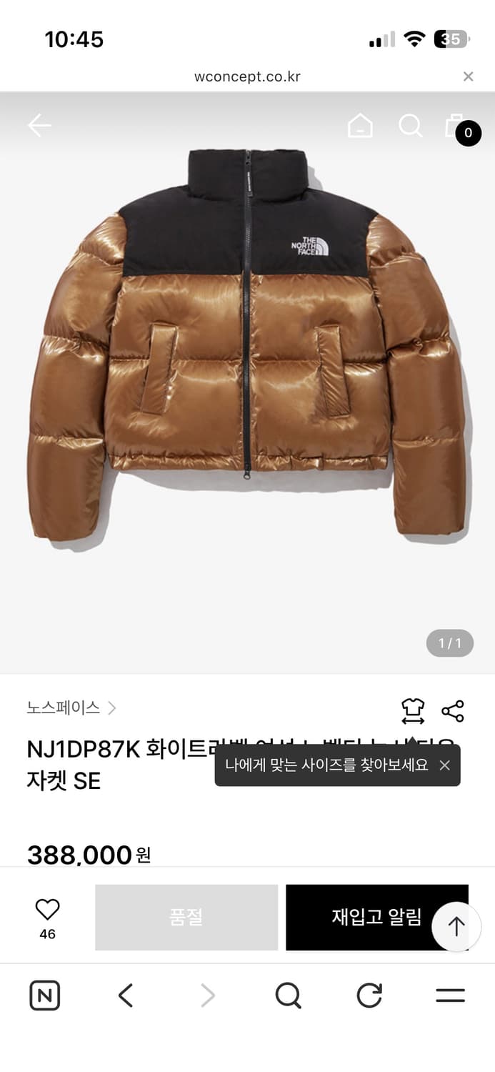 노스페이스 여성 노벨티 눕시 다운자켓 패딩 S 경량패딩 살로몬 나이키 상품이미지1