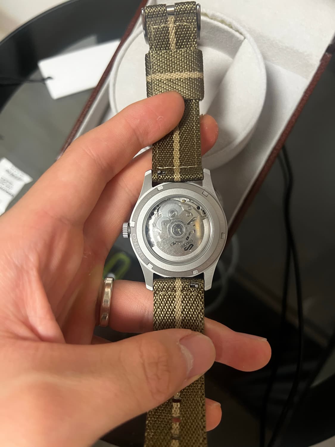 세이코5 srpg35k1 필드워츠 세키필드 카키필드 상품이미지10