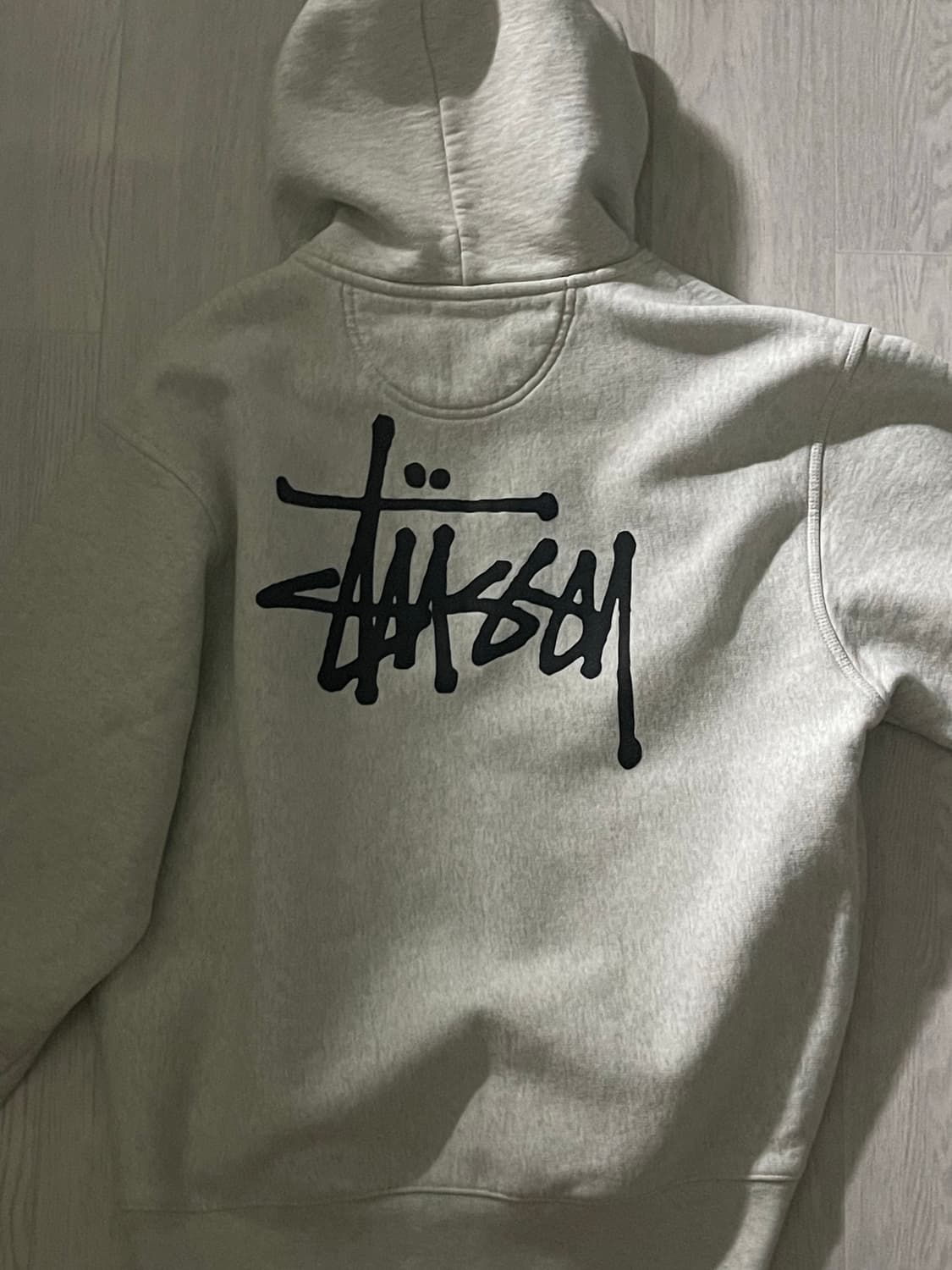 스투시 베이직 스투시 후드 애쉬 헤더 L 상품이미지3