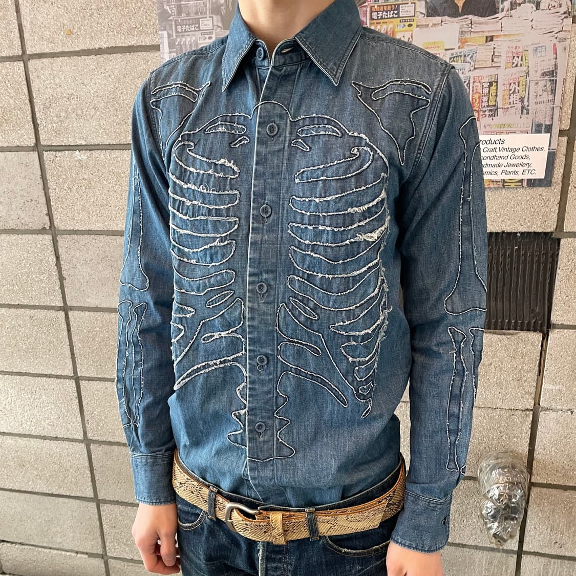 사스콰치패브릭스 본 데님 셔츠 상품이미지1