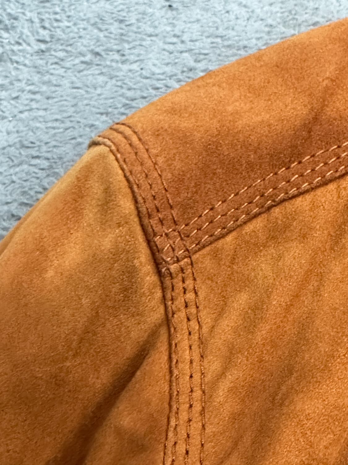 80s HUGO BOSS 스웨이드 봄버 자켓 XL 상품이미지6