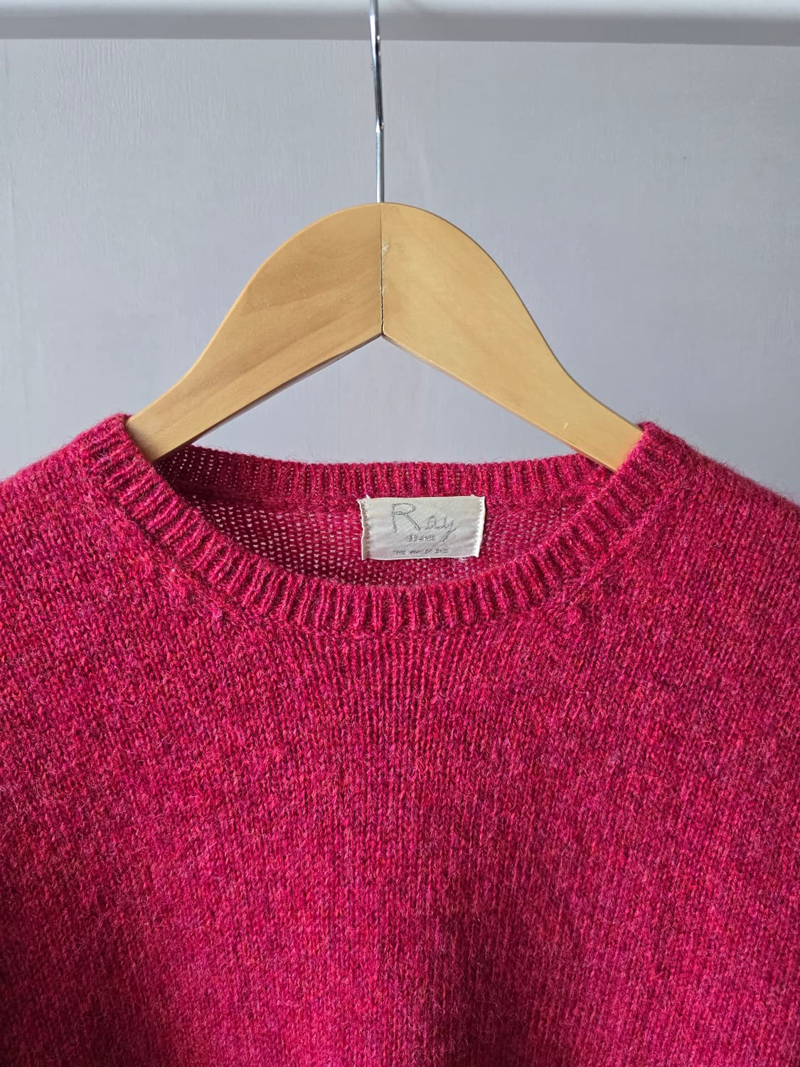 Ray BEAMS 울100% 멀티컬러 쉐기독 텍스처 니트 상품이미지5