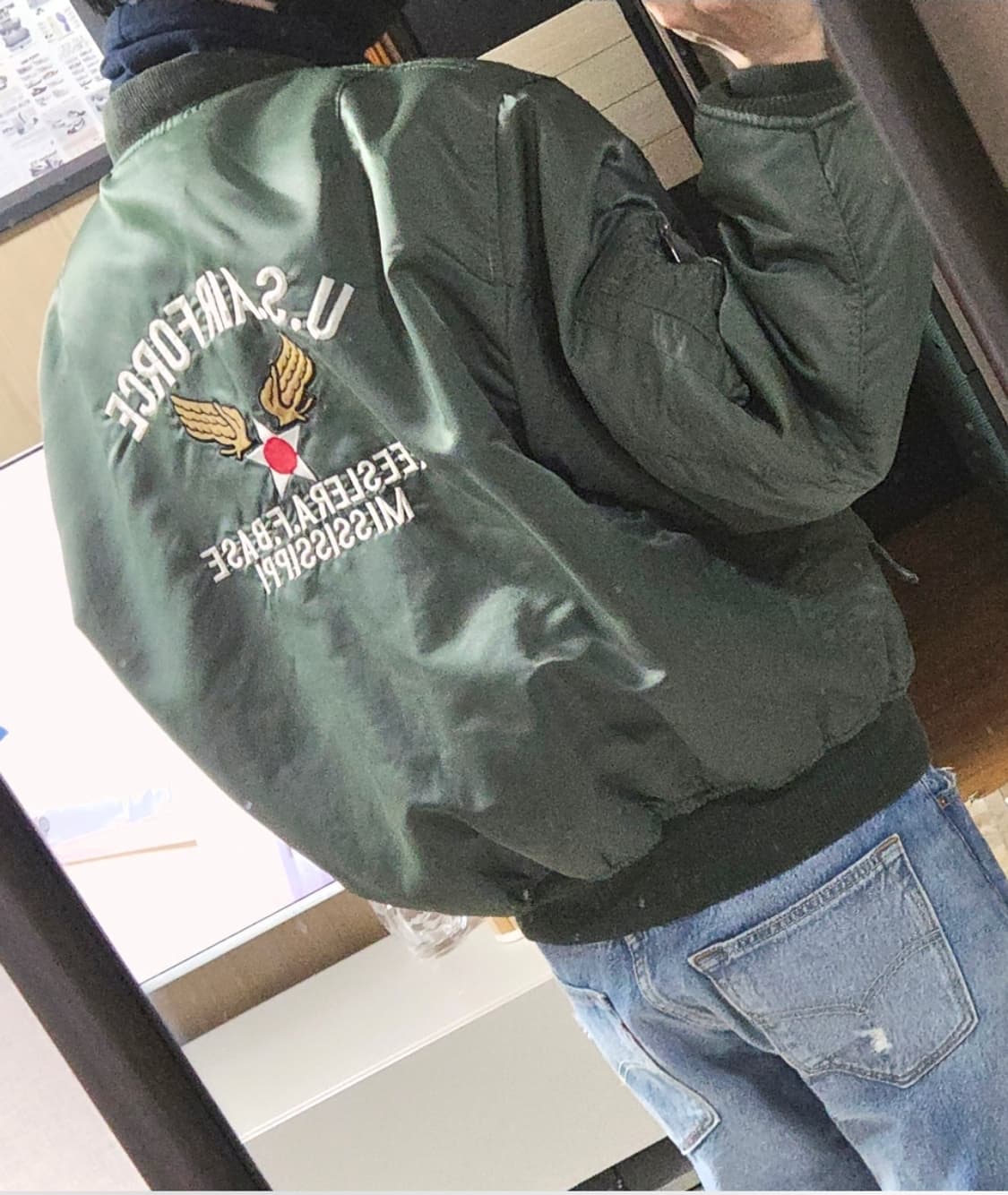 (착샷) 아비렉스 ma-1 봄버 자켓 usa 90s 상품이미지8