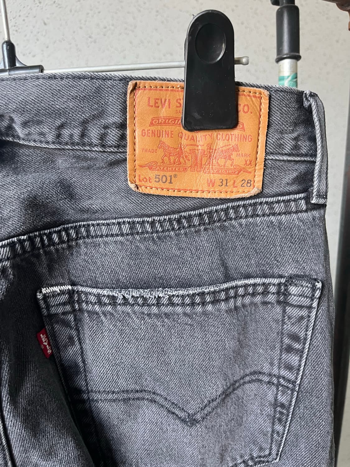 리바이스 501 흑청 데님 상품이미지4