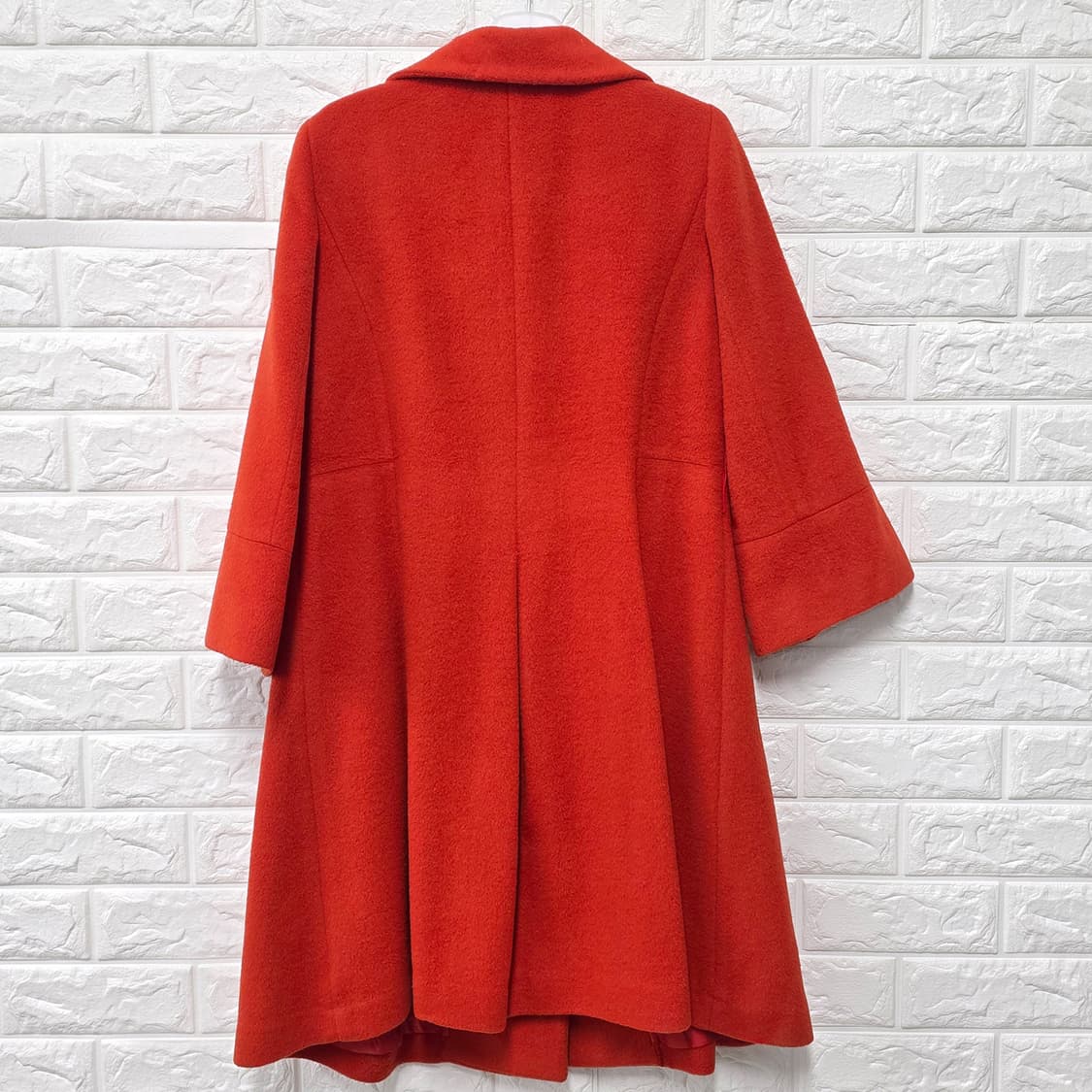 택포// S 모조에스핀 빨간 앙고라 모혼방 코트 상품이미지4