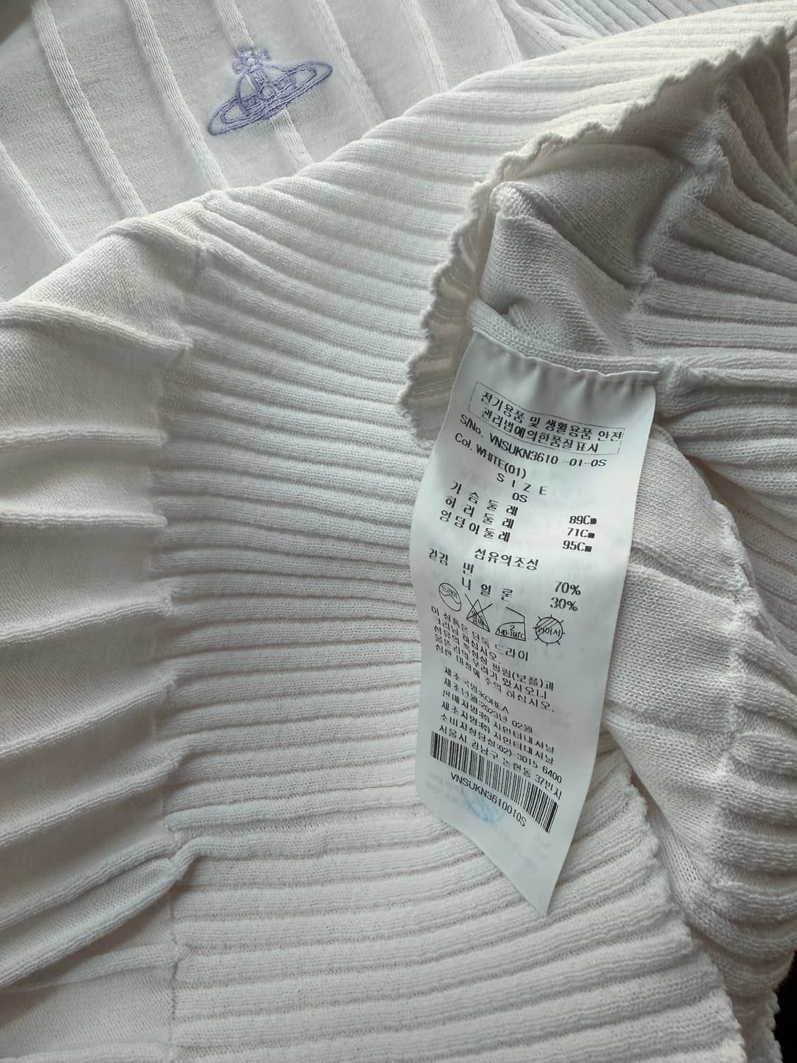 S/ 비비안웨스트우드 로고 골지 브이넥 니트 상품이미지9