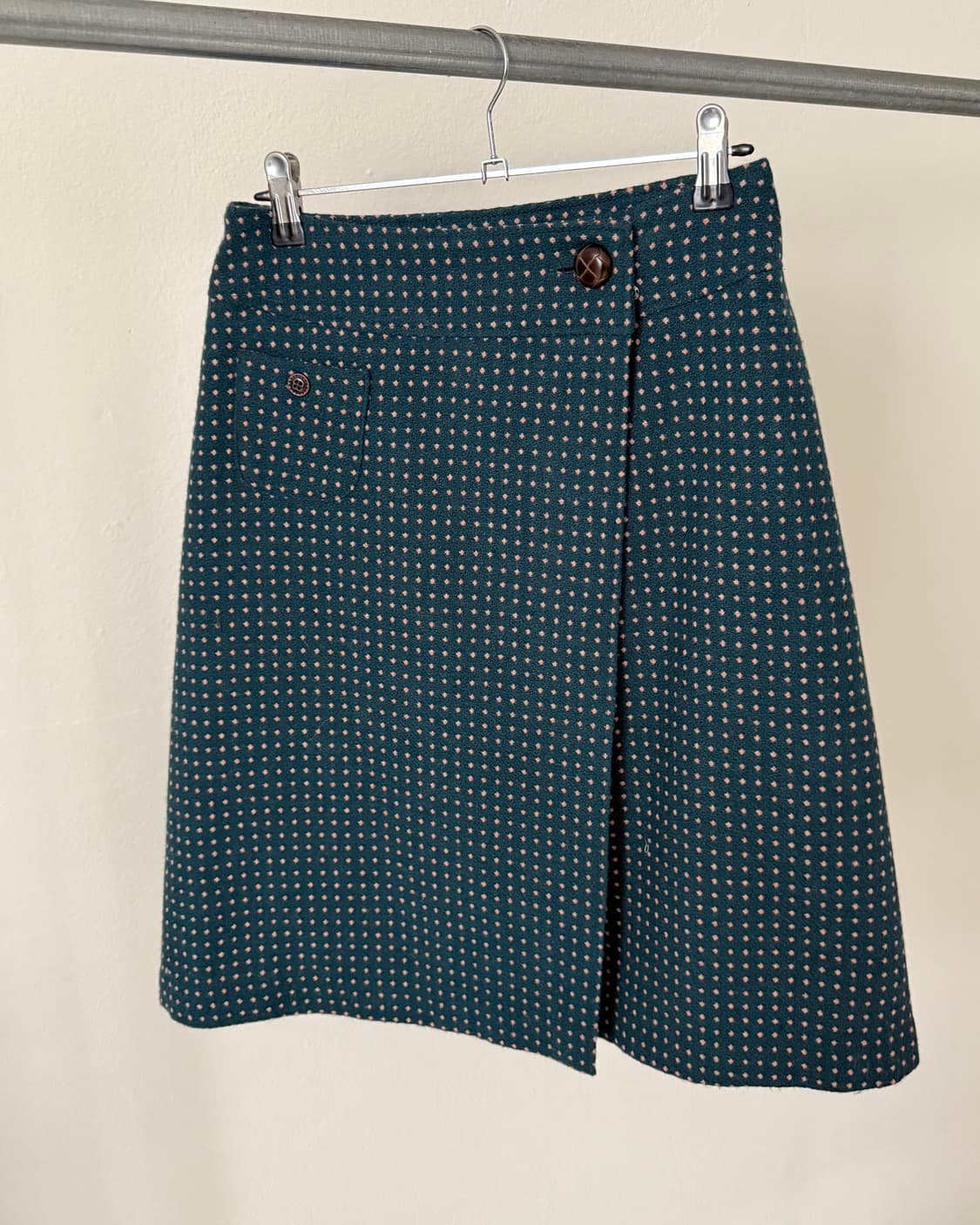 빈티지 도트 울 랩 스커트 상품이미지3