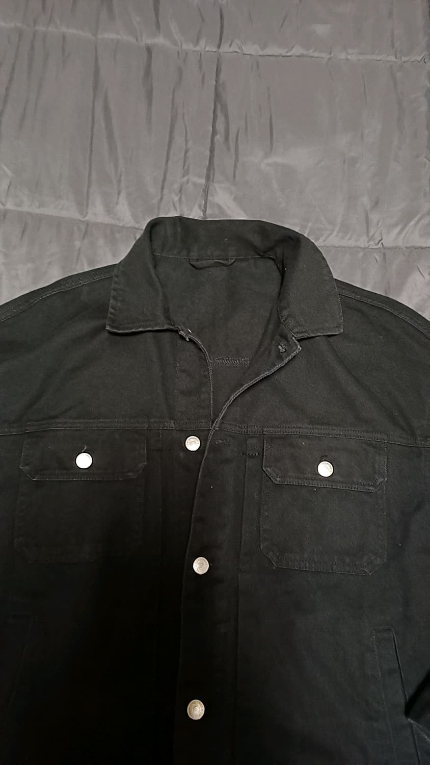 스파오 오버핏 블랙데님자켓 95 가슴57 기장65 상품이미지2