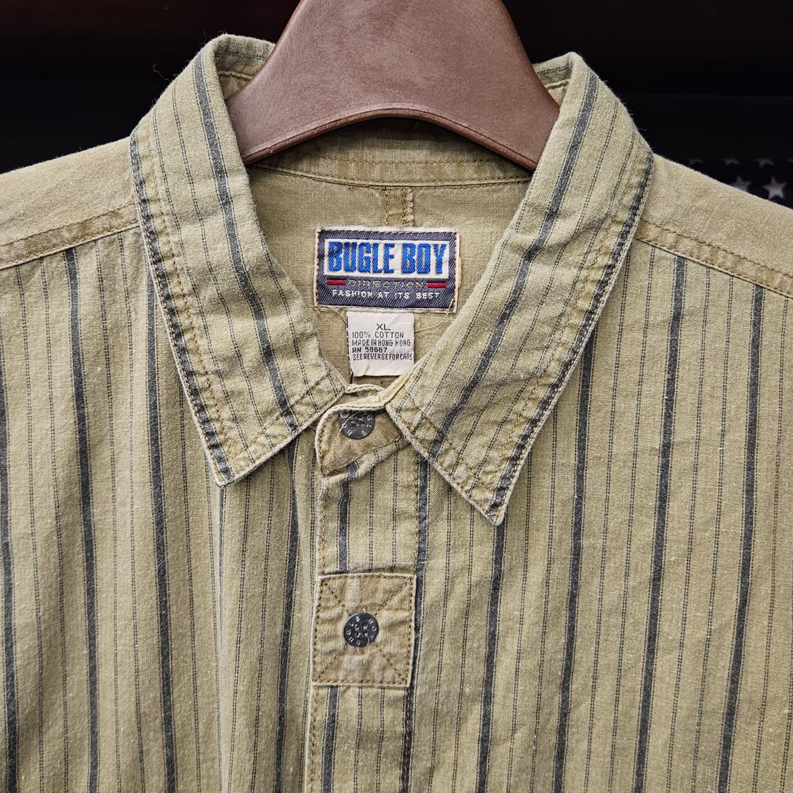 90s 부글보이 유틸리티 포켓 스트라이프 풀오버 셔츠 N1127 상품이미지6