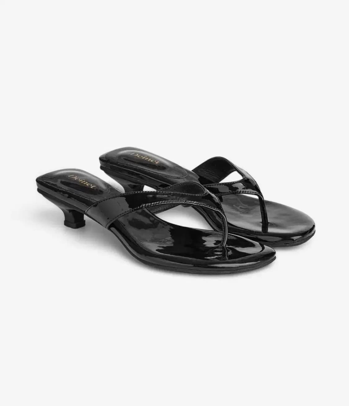 다이닛 ENAMEL FLIP FLOP IN BLACK 상품이미지3