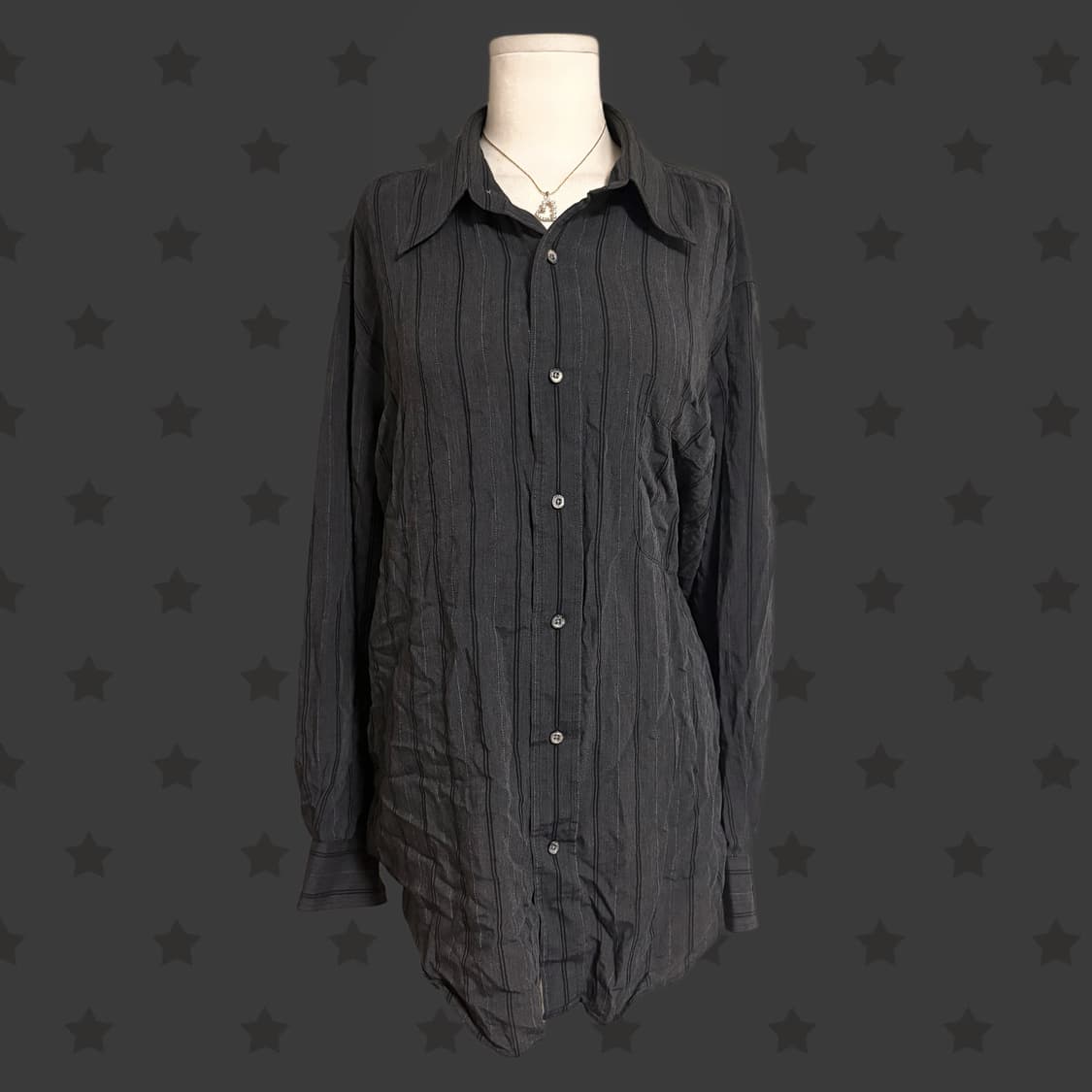 베르사체 컬렉션 아카이브 블랙 색상 러플 셔츠 상품이미지1