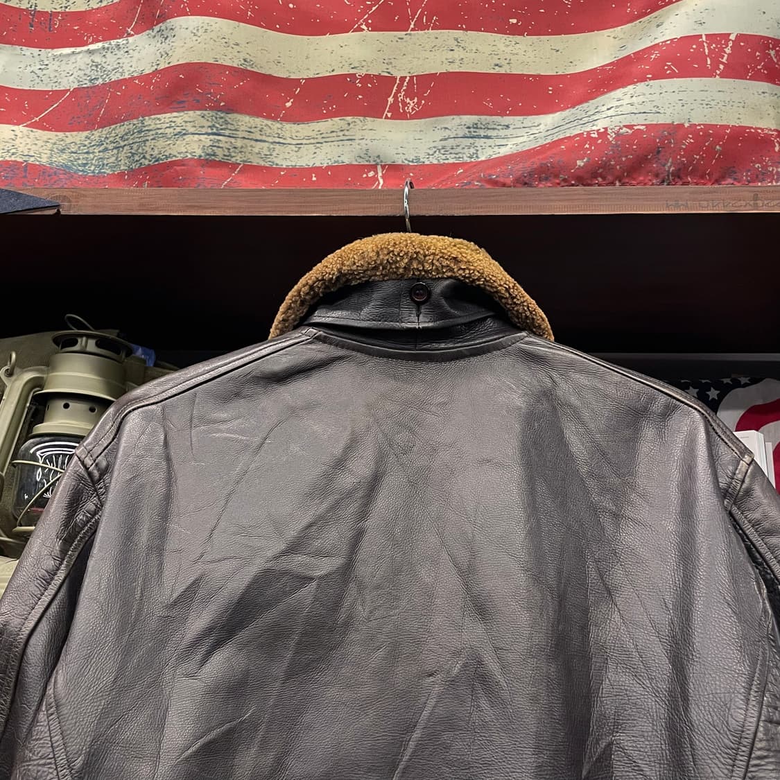 70s-80s Abram G-1 플라이트 리얼 레더 자켓 상품이미지4